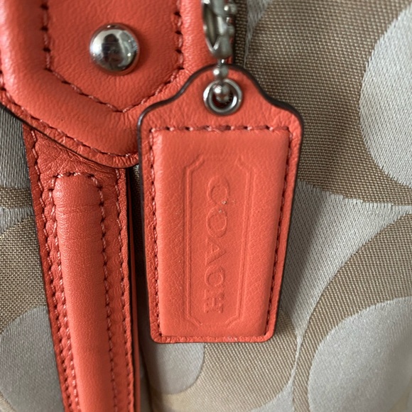 Authentic Coach bag tan coral F25294 - Picture 8 of 11